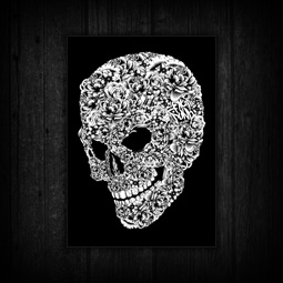 FLOWER SKULL PRINT