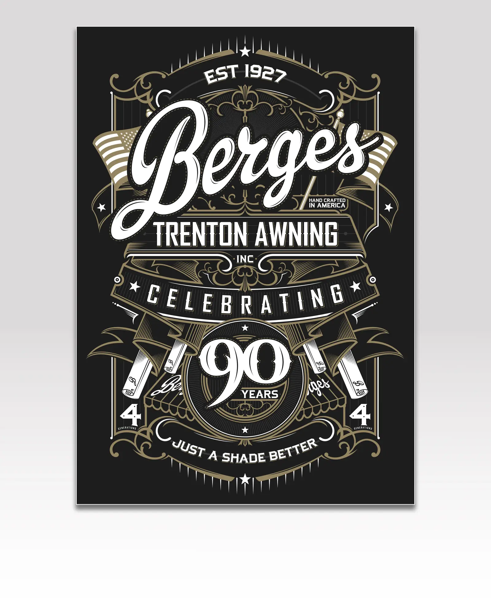 Berges Awning typography illustration 