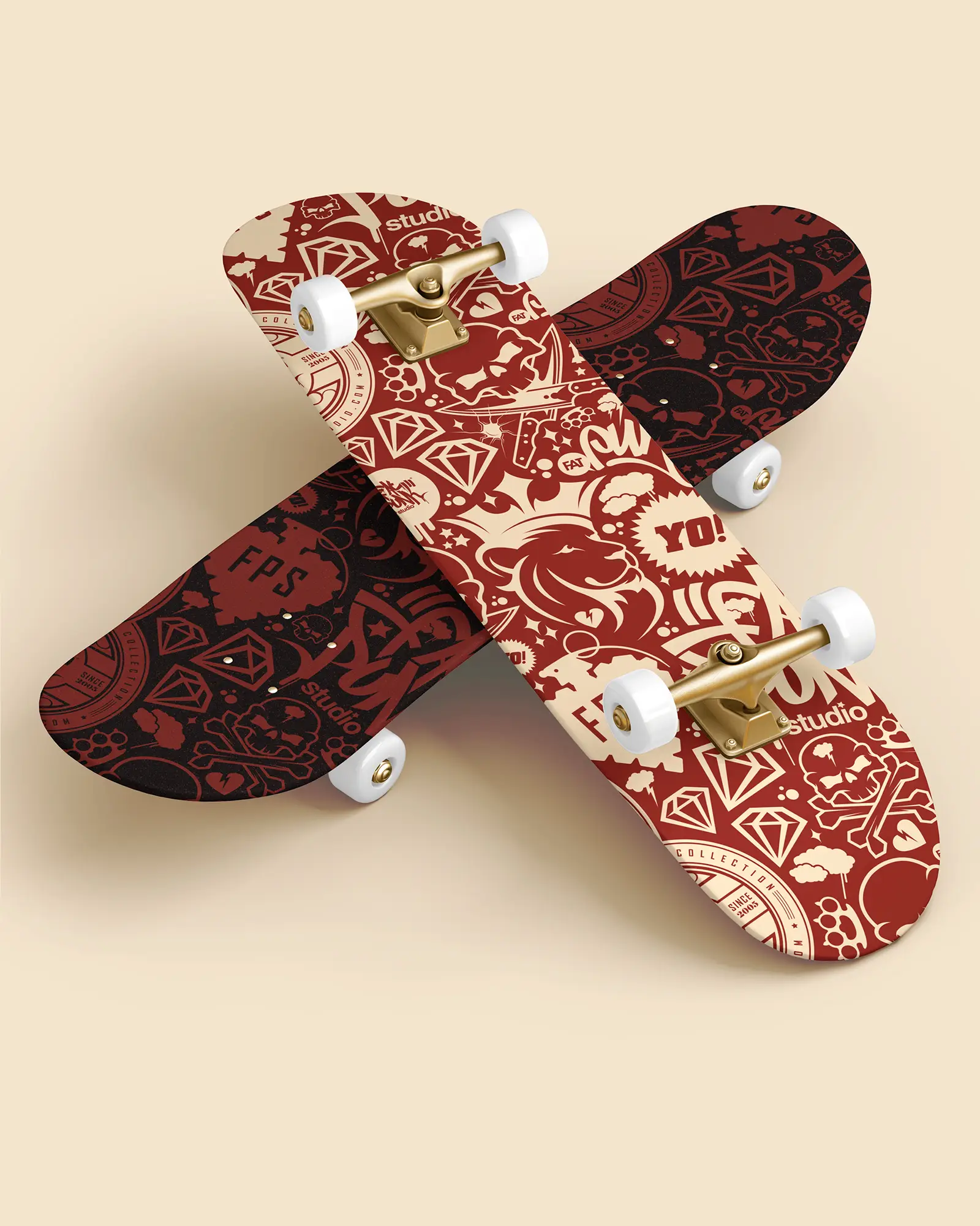 Fat Punk Studio Tag skate deck