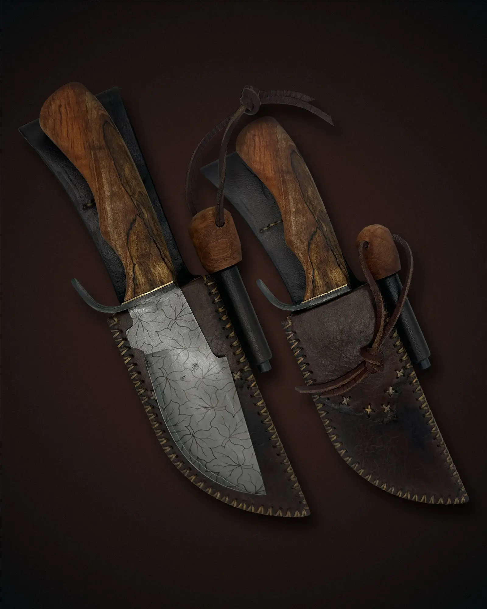 Leaves San Mai Frontiersman knife - Fat Punk Studio vs Goonigans