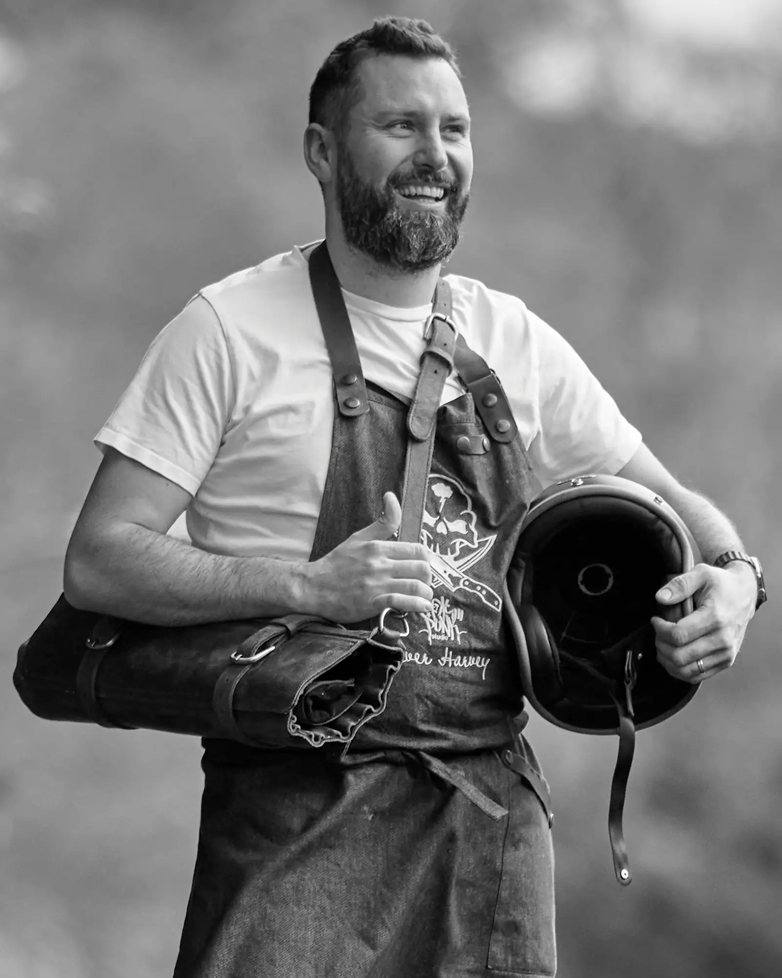 Chef Tom Hannon from The Rising Sun Truro - Fat Punk Studio vs Oliver Harvey apron